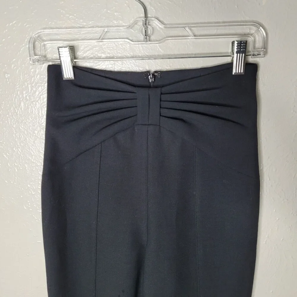 Veronica Beard Ferdinand Bow Accented Skinny Pants Trousers Black Women’s Size 0 - Picture 3 of 11